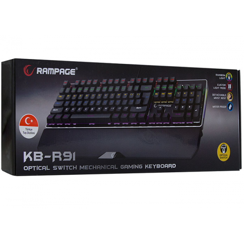 RAMPAGE KB-R91 Gaming KLAVYE. Rainbow Lighting, MECHANICAL, USB -  BizdeHesapli.Com